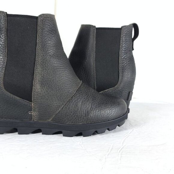 Sorel Women's Joan of ArcticII US5,5 gray Leather Waterproof Wedge Chelsea Boot - Picture 9 of 13